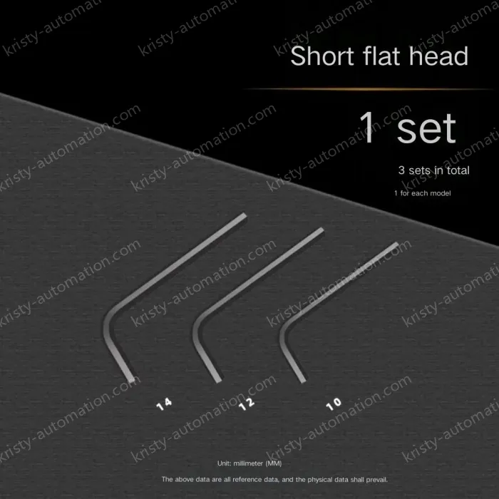 Black short [10+12+14mm] 1 set