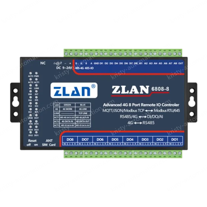 8-channel DI/DO/AI remote IO controller