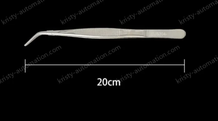 Stainless steel tweezers Curved tip (304 models) 20cm