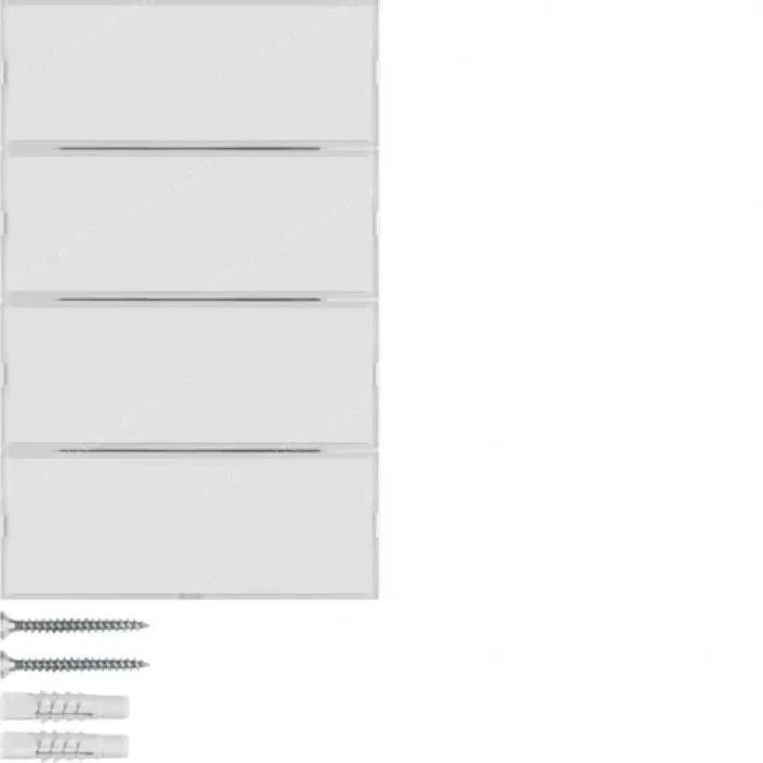 Push-button 4gang, lab. field, + RGB LED, int. temp. sensor, KNX - K.1, p.white