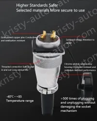 TQWS28-8 pole (2 thick, 6 thin) Male Plug