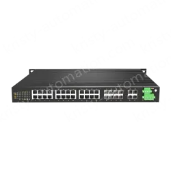 8 Ports Gigabit Combo + 4 Ports Gigabit SFP + 16 Gigabit T(x) Ports Rack-mount Managed Industrial Ethernet Switch