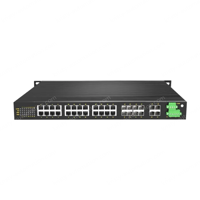 8 Ports Gigabit Combo + 4 Ports Gigabit SFP + 16 Gigabit T(x) Ports Rack-mount Managed Industrial Ethernet Switch