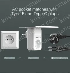 Germany France USB Wall Outlet Holder