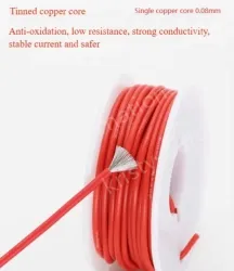 Silicone high temperature cable 30AWG Yellow