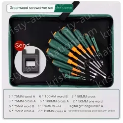Set of 12 screwdriver canvas sets