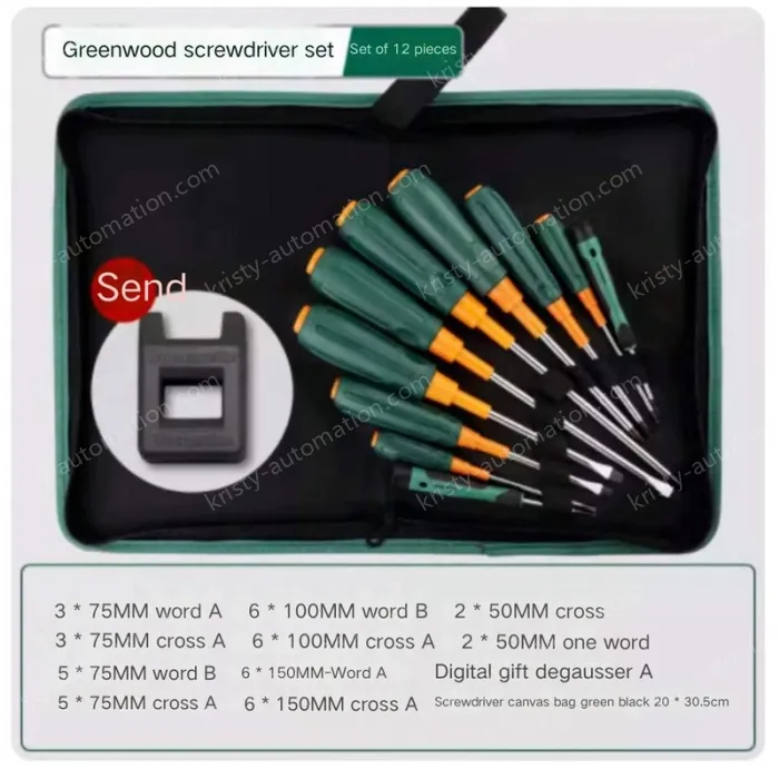 Set of 12 screwdriver canvas sets
