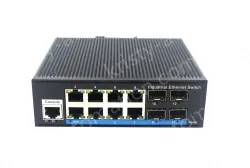 8-port 10/100/1000BASE-TX+4G SFP Managed Industrial PoE Switch