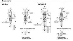Modular Type Filter Regulator AW20-F02E-B
