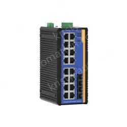 [100 Gigabit 2 Optical 16 Electric] Ring Network Management Industrial Switch