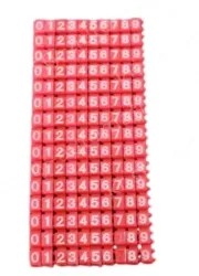 Snap-on color digital numbering tube M-0 Red