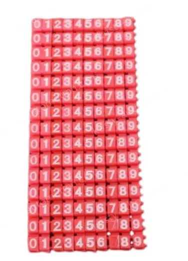 Snap-on color digital numbering tube M-2 Red