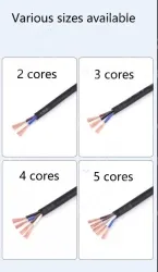 5 core 4 core 2 core sensor cable 24 AWG 5 pole