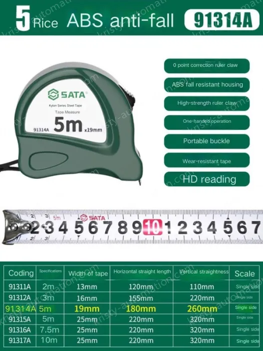 ABS drop resistance - 5 meters - ruler width 19mm-91314A