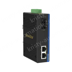 1 Port 100M F(x) + 2 Ports 10/100M T(x) Din Rail Industrial media converter
