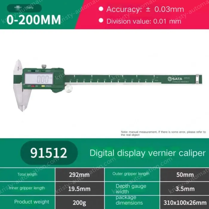 Digital caliper 0-200mm 91512