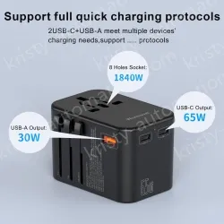 New GaN 65W PD Super Fast Charge Travel Adapter