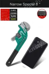 8 inch crooked head pipe wrench