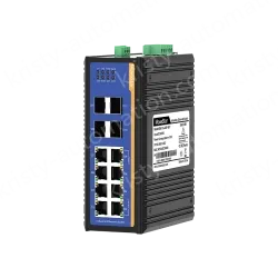 4 Ports Gigabit SFP + 8 Ports Gigabit RJ45 Din-Rail Managed Industrial Ethernet Switch