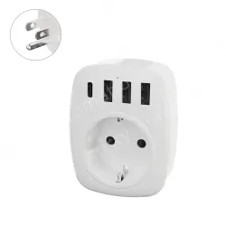 DE FR to US plug adapter KRSAP-WLH010326