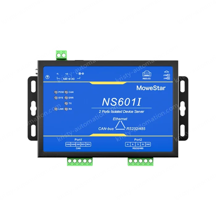 1 Port CAN-bus + 1*RS232/485 To Ethernet Opto-isolated Wall-mounted Ethernet CAN-bus Server