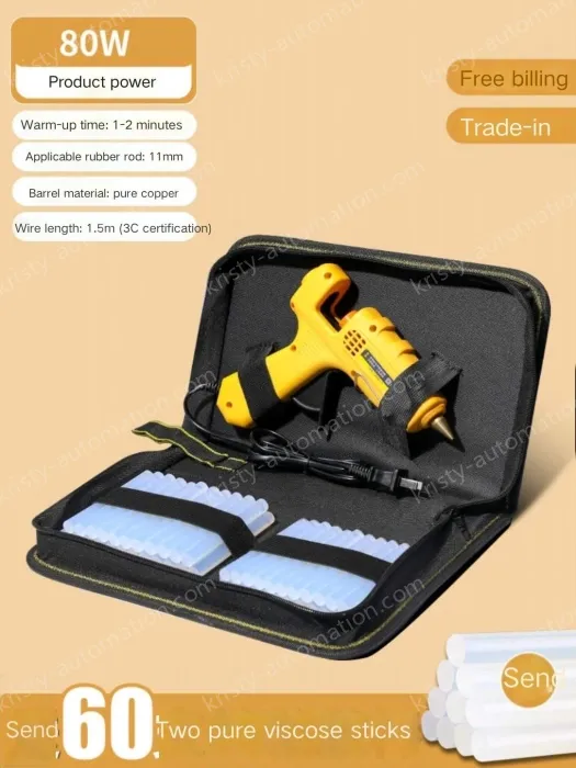 80W Extreme Glue Gun + 60 Glue Stick + Storage Bag
