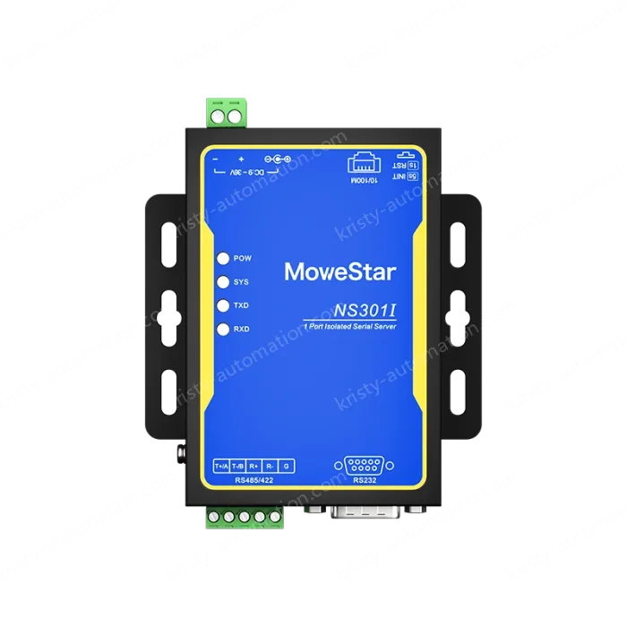 1 Port RS232/485/422 Serial to 100M Ethernet Opto-isolated Server