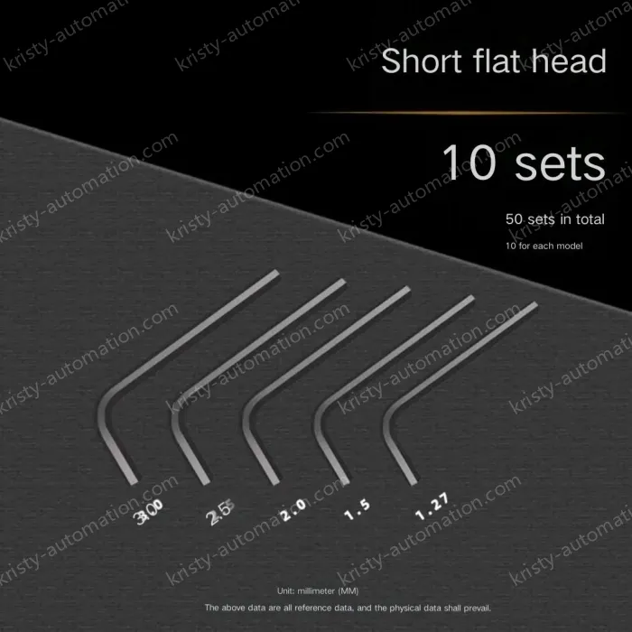 Black short [1.27+1.5+2.0+2.5+3mm] 10 sets