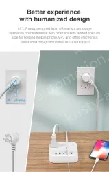 3 AC Outlets USB Power Strip