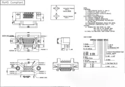 SCSI Connector Series 90 Degree PCB Board-to-Board Servo 26-PIN Headers