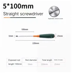 Slotted screwdriver 5*100