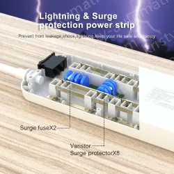 New Design 12 AC Outlets Surge Protector Power Strip
