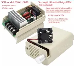 220V high-power thyristor electronic voltage regulator Output power: 4000w Air-cooled upgrade