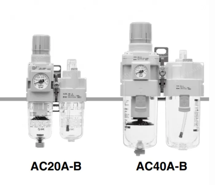 AC20A-AC60A-B Series Air Combination:Filter Regulator+Lubricator