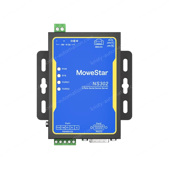 1 Port RS232 + 1 Port RS485/422 Serial to 100M Ethernet Server