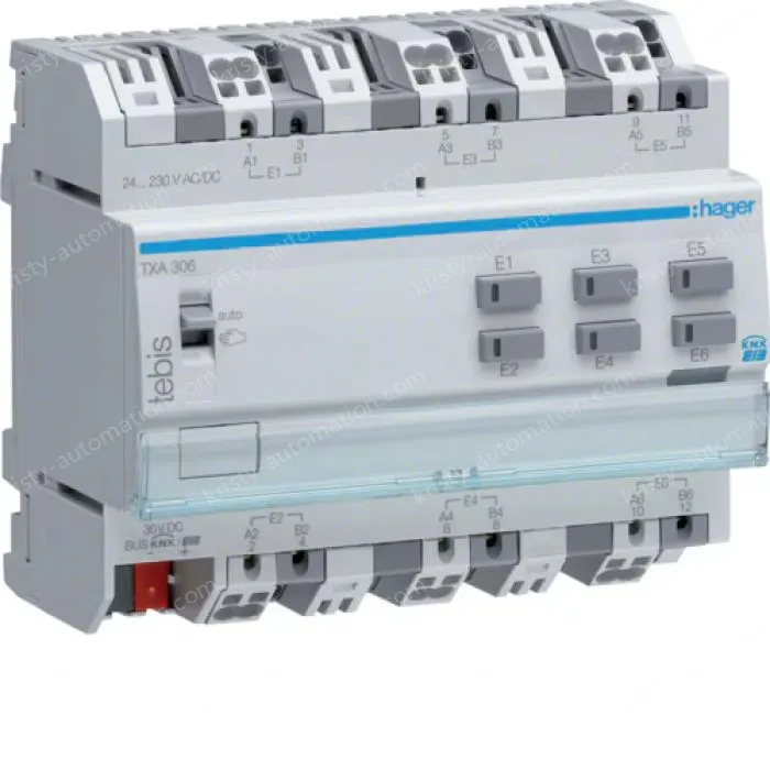 Binary input 6 fold, universal, modular, KNX