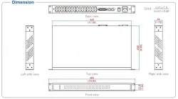 UOTEK 10/100M TCP/IP to 32 Ports RS-232 Serial Device Server
