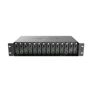 14-slot fiber optic transceiver chassis