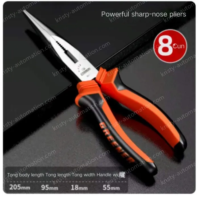 Powerful 8 inch needle-nose pliers