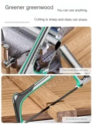 One-handed pocket 10 inch aluminum alloy hand saw with 11 saw blades