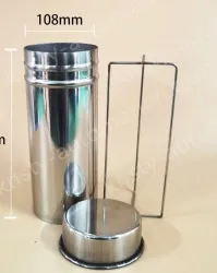 90mm Petri dish sterilization bucket (108*230mm) with steel wire frame