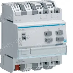 Binary input 4 fold, 230V~, modular, KNX