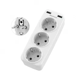 EU plug extension wall socket
