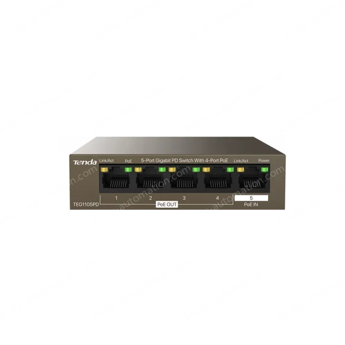 5-Port Gigabit PD Switch With 4-Port PoE