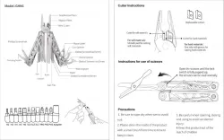 GHK6 Wolf Multi-function Pliers Folding Knife Pliers Emergency Multi-purpose Knife Scissors EDC Multi-Purpose Knife Combination Tool