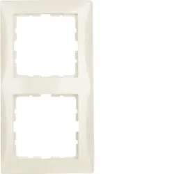 Frame 2gang, S.1, white glossy