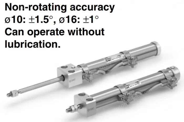 Direct Mount, Non-rotating Rod Type Single Acting, Spring ReturnExtend CJ2RK Series &oslash;10, &oslash;16