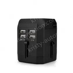 Universal travel adapter with 4 USB KRUSB-WLG3319B