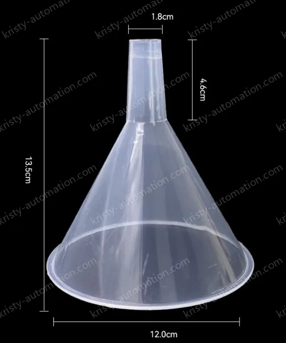Plastic separating funnels Flat short diameter 12cm 1pc