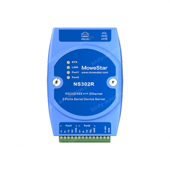 DIN Rail Serial Server 2 ports